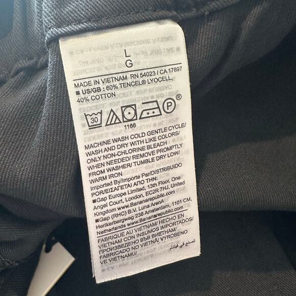 Banana Republic All Day Tencel Lyocell Cotton Pant Black L - Picture 7 of 10